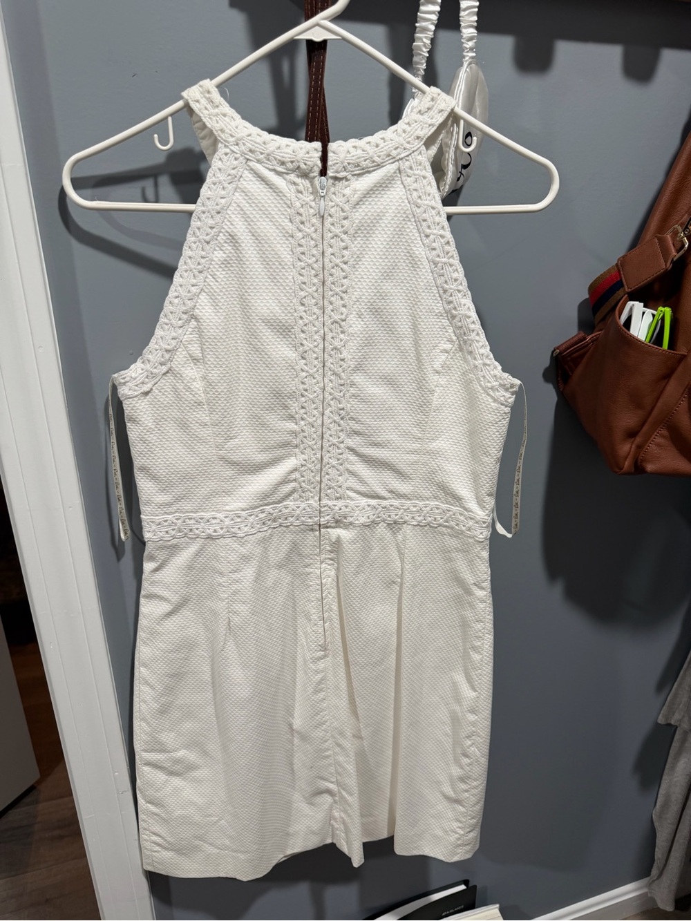 Lilly Pulitzer White Crochet Halter Dress with Braided Detail - Picture 4 of 4